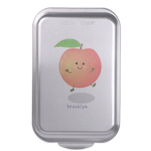 Cute happy peach yellow cartoon cake pan
