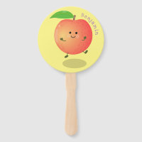 Cute happy peach yellow cartoon