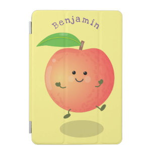 Cute happy peach yellow cartoon iPad mini cover