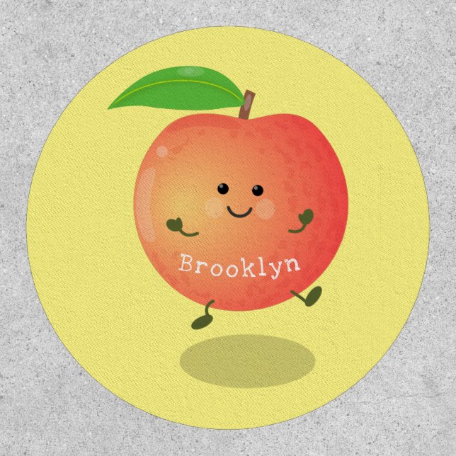 Cute happy peach yellow cartoon patch (Front)