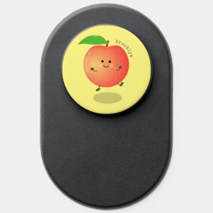 Cute happy peach yellow cartoon PopSocket