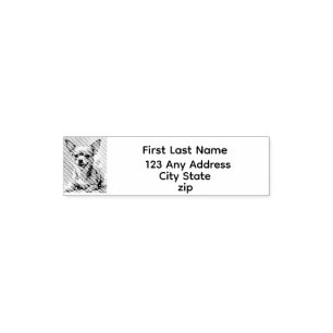 Cute Happy Pet Chihuahua Dog Self-inking Stamp