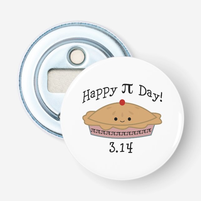 Cute Happy Pi Day! Bottle Opener (Front)