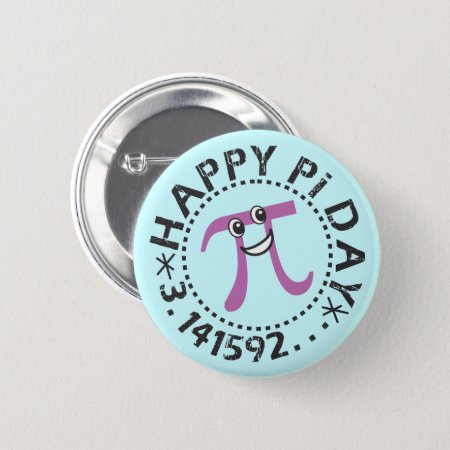 Cute Happy Pi Day © Button