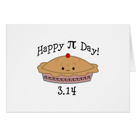 Cute Happy Pi Day! Cards (Front Horizontal)