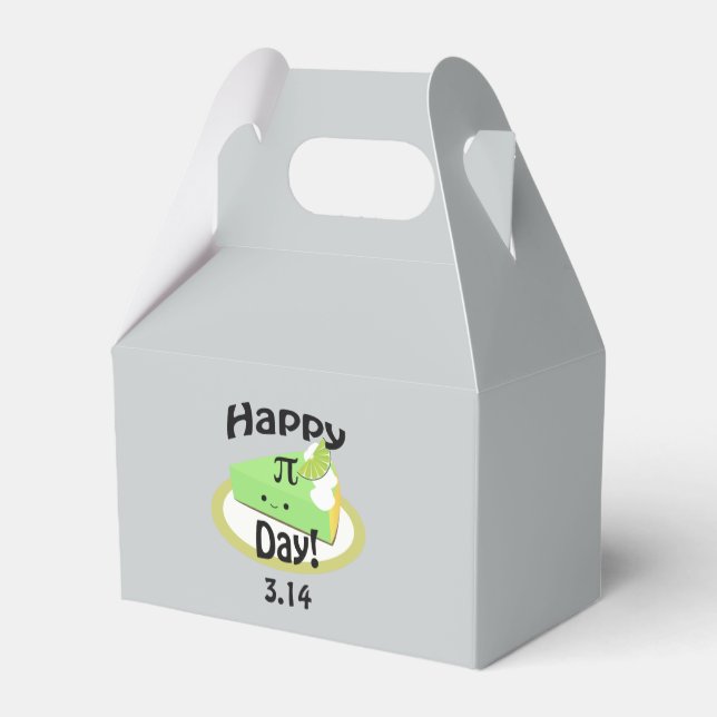 Cute Happy Pi Day Favor Boxes (Back Side)