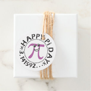 Cute Happy Pi Day © - Funny Pi Day Favor Tags