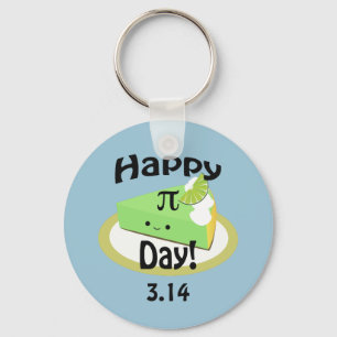 Cute Happy Pi Day Keychain