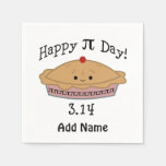 Cute Happy Pi Day! Paper Napkins