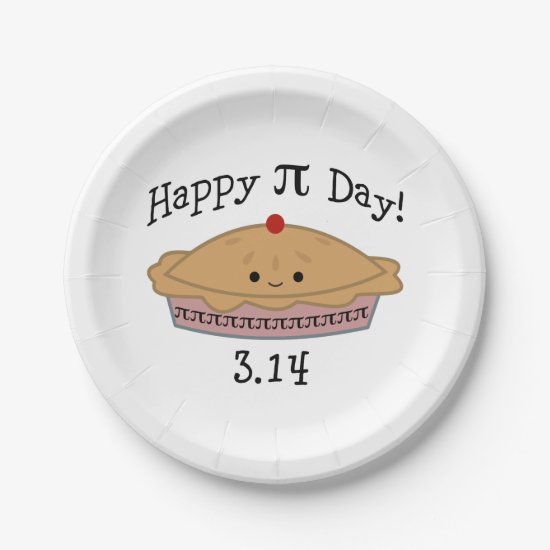 Cute Happy Pi Day! Paper Plate
