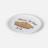 Cute Happy Pi Day! Paper Plates (Angled)