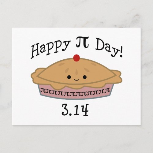 Cute Happy Pi Day Postcard