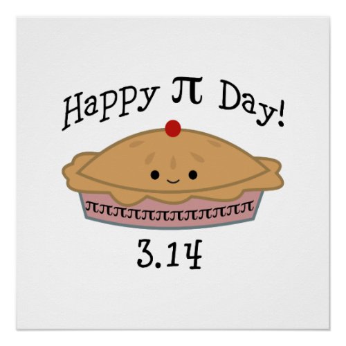 Cute Happy Pi Day Poster
