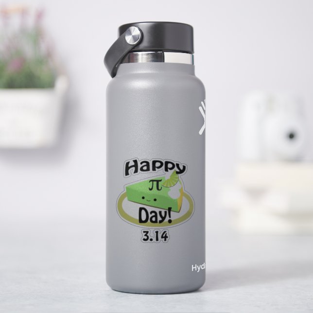 Cute Happy Pi Day Sticker (HydroFlask)