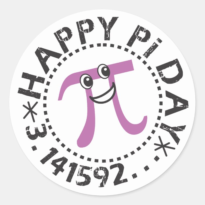 Cute Happy Pi Day © Stickers Funny Pi Day Gifts Zazzle