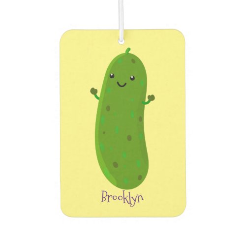 Cute happy pickle cartoon illustration  air freshener