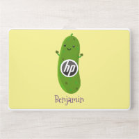 Cute happy pickle cartoon illustration
