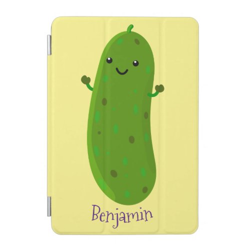 Cute happy pickle cartoon illustration iPad mini cover