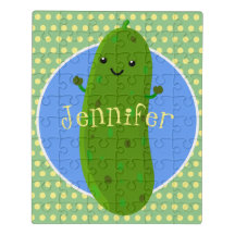 Cute happy pickle cartoon illustration