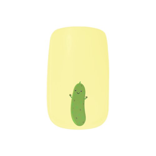 Cute happy pickle cartoon illustration  minx nail art