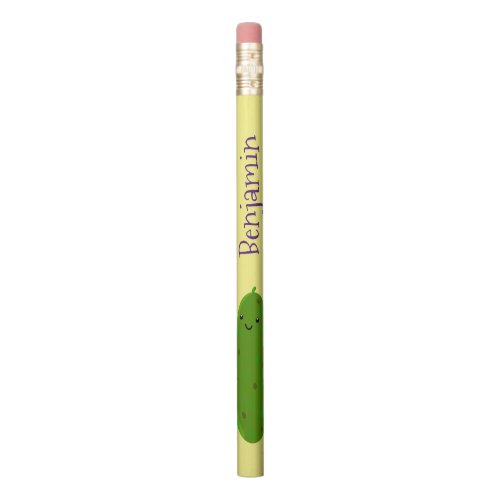 Cute happy pickle cartoon illustration pencil