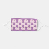 Cute happy pig pattern cartoon illustration adult cloth face mask (Front, Folded)