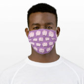Cute happy pig pattern cartoon illustration adult cloth face mask (Worn)