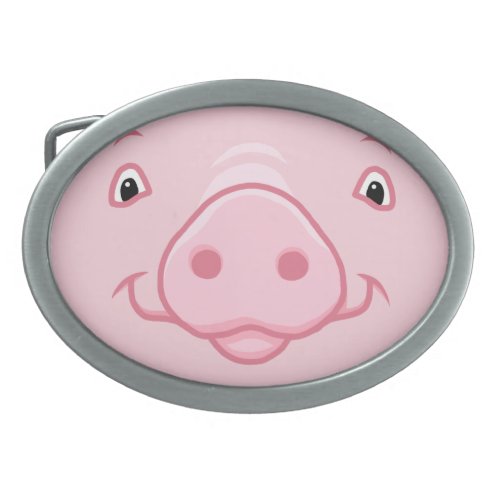 Cute Happy Pink Pig Face Belt Buckle