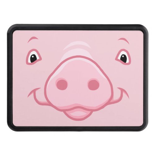 Cute Happy Pink Pig Face Hitch Cover