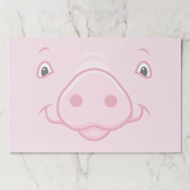 Cute Happy Pink Pig Face Paper Pad (Front)