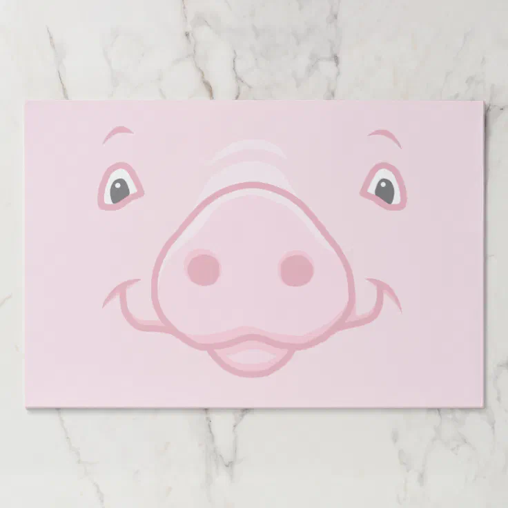 Cute Happy Pink Pig Face Paper Pad | Zazzle