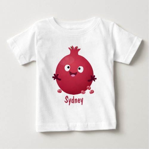 Cute happy pomegranate fruit cartoon baby T_Shirt