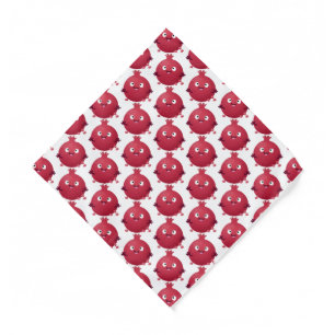 Cute happy pomegranate fruit cartoon bandana