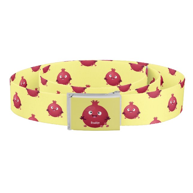 Cute happy pomegranate fruit cartoon belt (Coil)