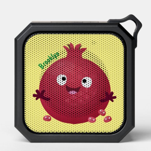 Cute happy pomegranate fruit cartoon bluetooth speaker