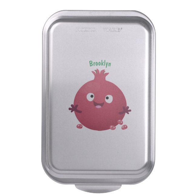 Cute happy pomegranate fruit cartoon cake pan (Front Vertical)