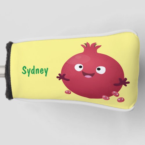 Cute happy pomegranate fruit cartoon golf head cover