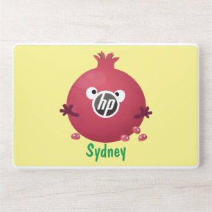 Cute happy pomegranate fruit cartoon HP laptop skin