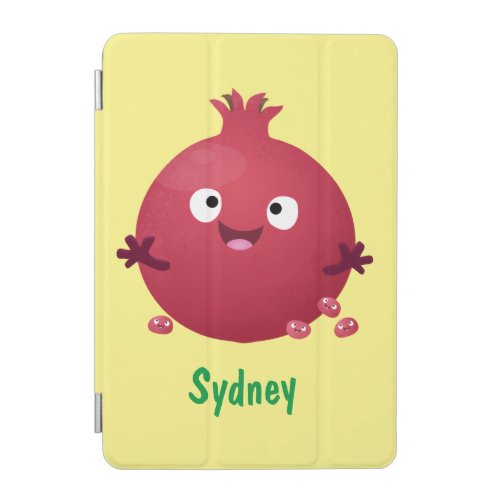 Cute happy pomegranate fruit cartoon iPad mini cover