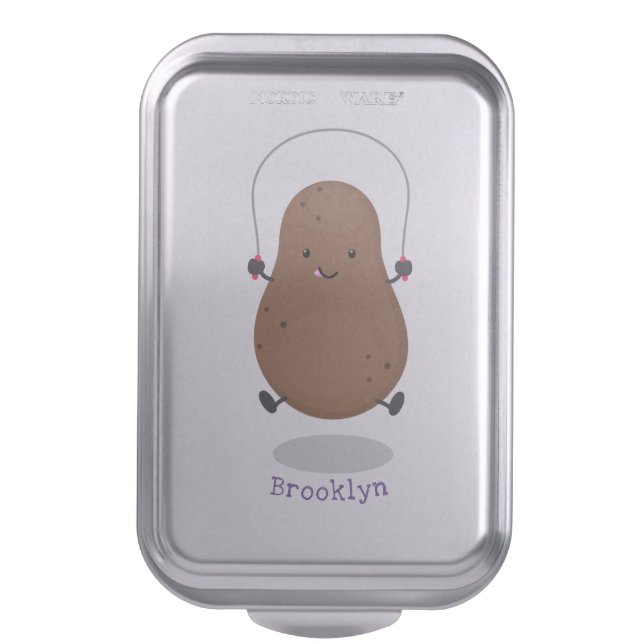 Cute happy potato jumping rope cartoon cake pan (Front Vertical)
