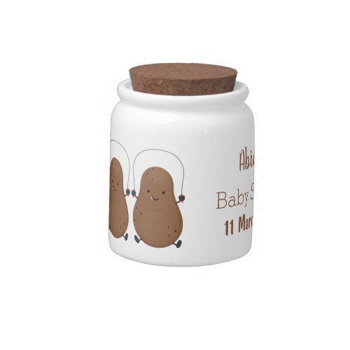 Cute happy potato jumping rope cartoon candy jar