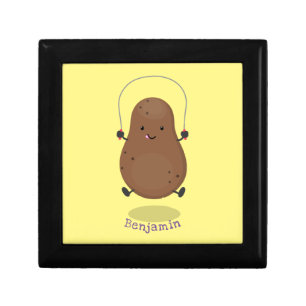 Cute happy potato jumping rope cartoon gift box