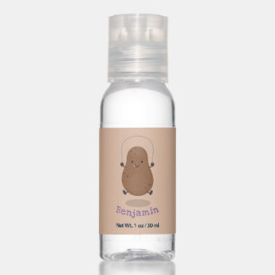 Cute happy potato jumping rope cartoon hand sanitizer