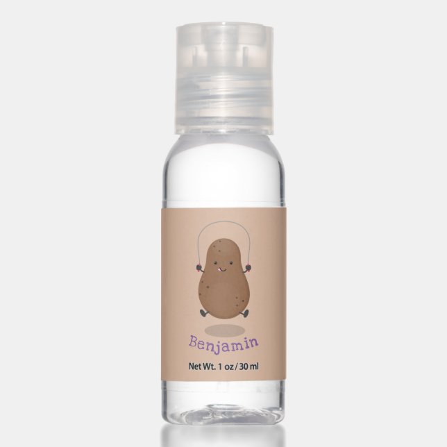 Cute happy potato jumping rope cartoon hand sanitizer (Front)