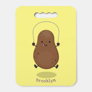 Cute happy potato jumping rope cartoon seat cushion