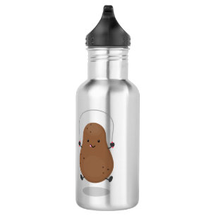 Cute happy potato jumping rope cartoon stainless steel water bottle