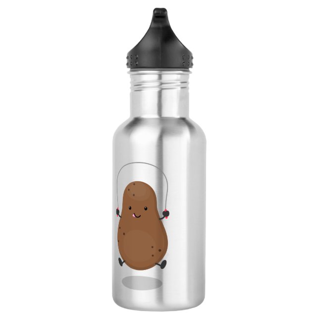 Cute happy potato jumping rope cartoon stainless steel water bottle (Right)