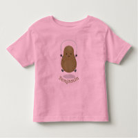 Cute happy potato jumping rope cartoon toddler t-shirt
