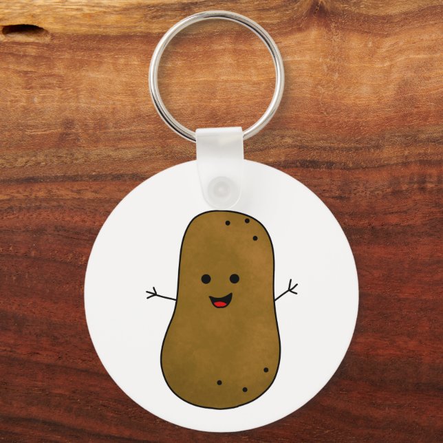 Cute Happy Potato Keychain (Front)