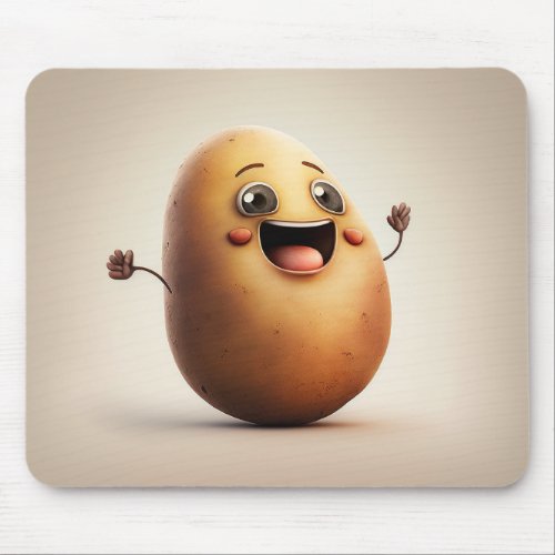 Cute Happy Potato Mouse Pad